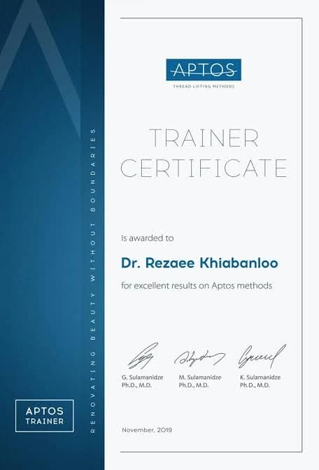 APTOS Thread Lifting trainer certificate